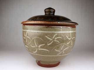 Jonathan Gilbertson Studio Art Pottery Lidded Jar Porelain Inlay 