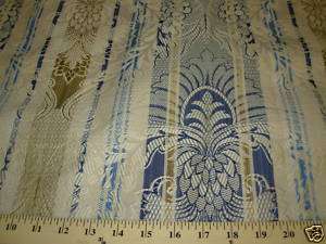VICTORIAN~EMBROIDERED UPHOLSTERY FABRIC STROHEIM 1 4/8 YDS  