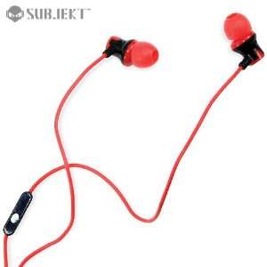  Subjekt Ampd Earphones with Microphone   Red Electronics