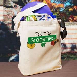   Personalized Canvas Reusable Grocery Tote Bag