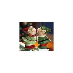   Elves Salt and & Pepper Shakers Kitchen Christmas Holiday Decor NEW