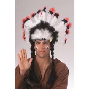  Rubies Native American Indian Chief Costume Feather 
