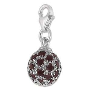 Studio 54 Ladies Pendant in White 925 Silver with Garnet, form Charms 