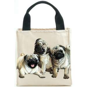  Pug Puppy Dog Canvas Tote Bag Purse by Leslie Anderson 