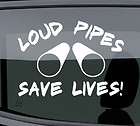 loud pipes save lives funny car truck window decal sti  $ 4 