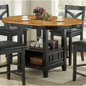  Kirwin Collection Oval Storage Counter Height Dining Table 