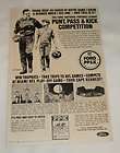 1969 ARA PARSEGHIAN Punt Pass+Kick ad page ~ Notre Dame
