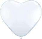 Pearl White Heart Shaped 6 Latex Balloons x 5