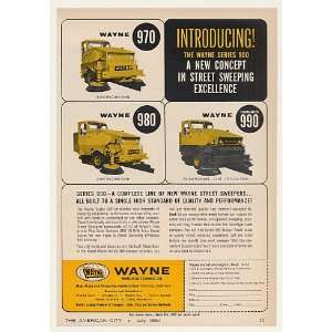  1964 Wayne 970 980 990 Street Sweepers Print Ad (44605 