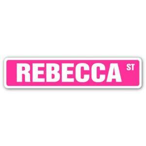  REBECCA Street Sign name kids childrens room door bedroom 