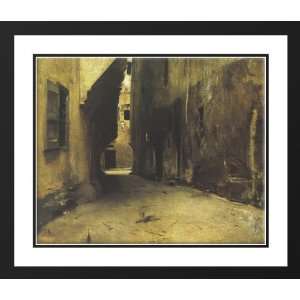   34x28 Framed and Double Matted A Street in Venice