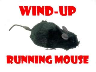 Wind up Running Mouse / Rat   Large Size w/ Moving Tail   Prank Joke 