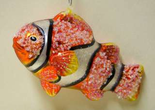 Tropical Fish Noble Gems Glass Christmas Ornament NEW  