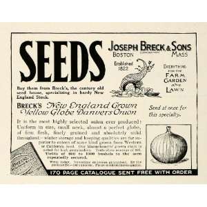 1918 Ad Joseph Breck Seeds Vegetable Gardening Boston   Original Print 