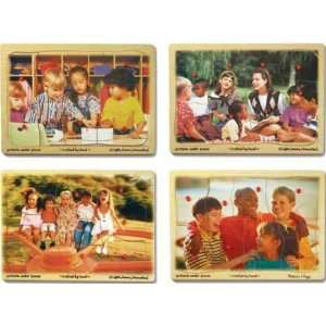   Melissa & Doug Ethnic Diversity Peg Puzzles   Set of 4 Toys & Games