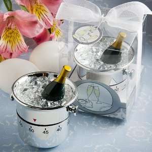 Baby Keepsake Whimsical champagne and ice bucket kitchen timer favors
