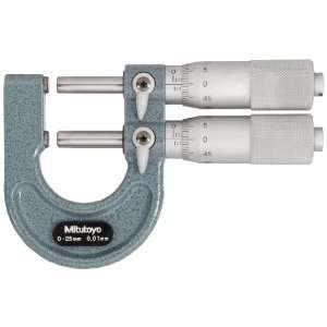 Mitutoyo 113 102 Limit Micrometer, Ratchet Stop, 0 25mm Range, 0.01mm 