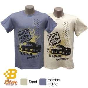   HIN L Ford Truck Tough Enough Short Sleeve Tee Heather Indigo  Large