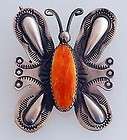 ANDY CADMAN Navajo Butterfly Dragonfly Brooch Sterling Silver Old 