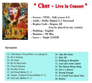 Cher   Live In Concert   DVD NEW n SEALED   