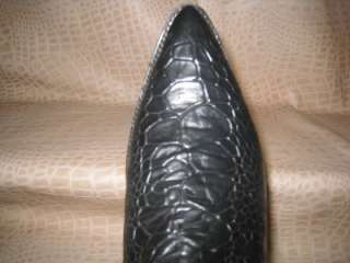   Mens Embossed Black Leather Sea Turtle (Caguama) Western Cowboy Boots