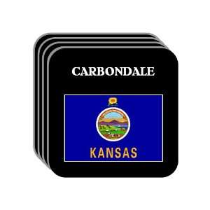 US State Flag   CARBONDALE, Kansas (KS) Set of 4 Mini 