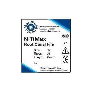   NitiMax Rotary Files 6/pk Ni Ti dental root canal file