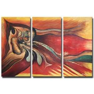  Abstract Fish Hand Painted Canvas Art Oil Painting 