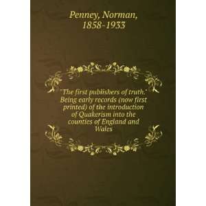   of England and Wales Norman, 1858 1933 Penney  Books