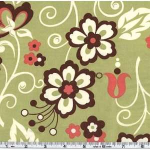  45 Wide Cotton Lawn Sofia Willow Green Fabric By The 