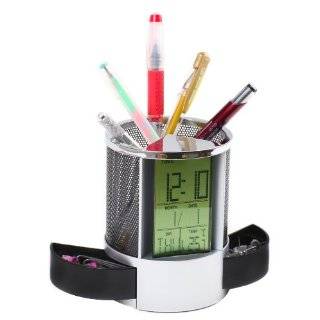   Gifts Inc multifunctional Pen Holder with Alarm/Date/Clock/Tem