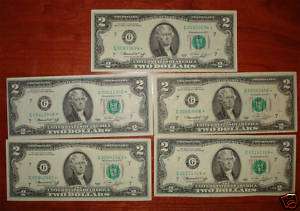 EXTREMELY RARE 1976 $2 G LOW SERIES STAR NOTES  