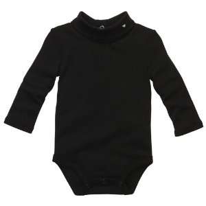 OshKosh Bgosh Girls Long Sleeve Cotton Knit Turtleneck Bodysuit Black 