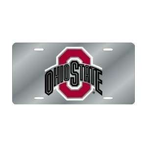  Ohio State Buckeyes Laser Cut Silver License Plate Sports 
