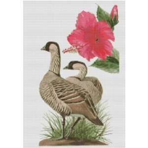  Hawaii State Bird and Flower Counted Cross Stitch Pattern 