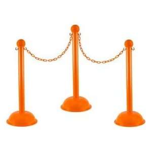 Stanchion Kit   3 Orange   4pk 30 Of 2 Hd Chain W/ C Hooks Incl 