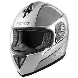  Shark RSI Fusion Solid Helmet   Medium/Silver Automotive