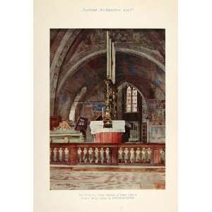  1911 Print St. Francis of Assisi Lower Church Interior 