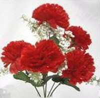 60 CARNATIONS ~ APPLE RED ~ Silk Wedding Flowers Bouquets Centerpieces 