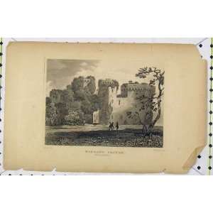  C1850 View Ragland Castle Monmouthshire Woolnoth