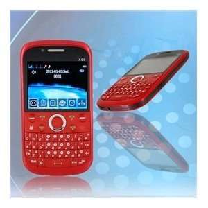  Quad Band Quad SIM Quad Standby Cell Phone(Red) Cell Phones