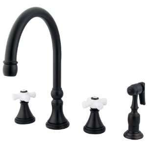   PKS2795PXBS 8 inch widespread kitchen faucet with metal side sprayer