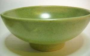 Haeger Pottery Green Speckled Footed Bowl PRETTY  