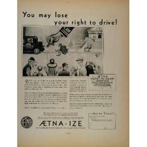  1931 Ad Aetna Car Auto Financial Responsibility Law Arm 