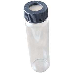Thomas 91303 Borosilicate Glass 40mL Clear Certified Tomcap Vial, with 