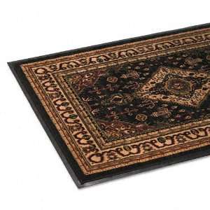 Products   Crown   Woven Oriental Rug Look Floor Mat, 49.5 x 68, Black 