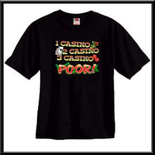 Casino   Poor Gambling Poker Shirt S L,XL,2X,3X,4X,5X  