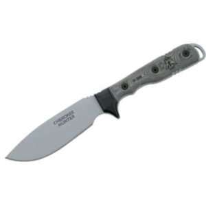 Tops Knives CH01 Cherokee Hunter Fixed Blade Knife with Black Linen 