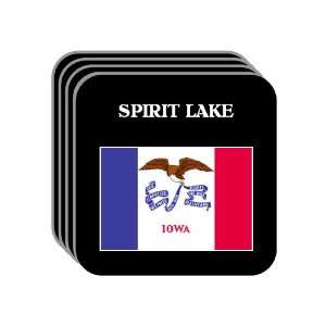 US State Flag   SPIRIT LAKE, Iowa (IA) Set of 4 Mini Mousepad Coasters