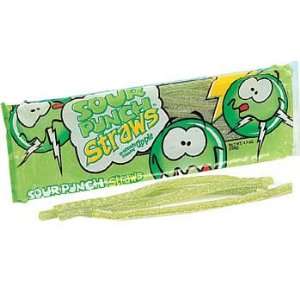 King Size Sour Apple Punch Straws 24 Grocery & Gourmet Food